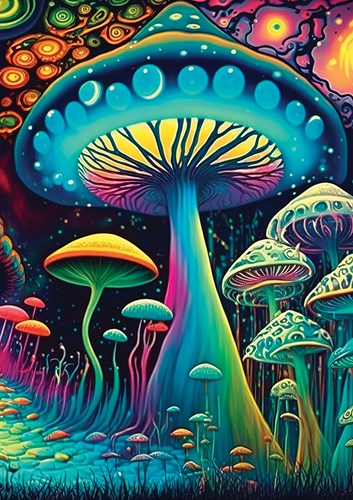 Yazz puzzle Fungi Wonderland - 1000 piezas juguete colorido