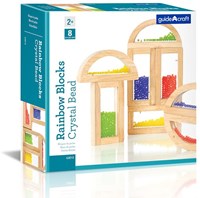 Guidecraft bloques arcoíris cuentas juguete - bloques de construcción coloridos