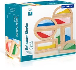 Guidecraft set de bloques arcoíris - juguete de madera con arena y color
