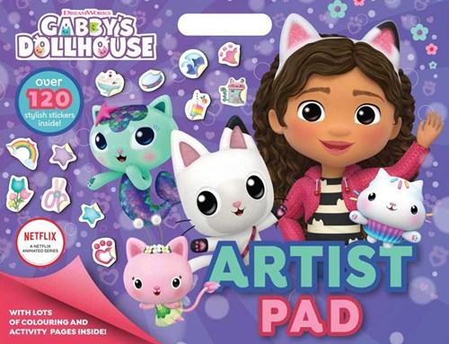 Totum Gabby's Dollhouse libro de actividades - Artist Pad libro para colorear pegatinas