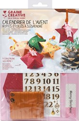 Graine Creative calendario de adviento estrellas set DIY con pegatinas y cinta