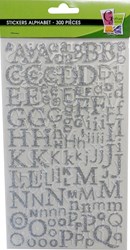 Graine Creative GC Alfabet Letter Stickers 22mm Zilver 300 stuks