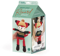 Graine Creative kit de ganchillo zorro 35 cm - peluche amigurumi DIY