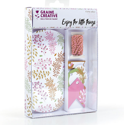 Graine Creative cajas regalo mini set 14x19 cm flores pastel