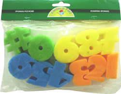 Graine Creative esponjas numéricas educativas 5 cm 10 piezas multicolor
