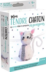 Graine Creative kit manualidades gato pompón DIY para niños - juguete creativo