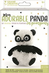 Graine Creative set de manualidades panda pompón - kit animal DIY
