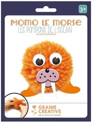 Graine Creative kit de pompones manualidades - morsa - set creativo DIY