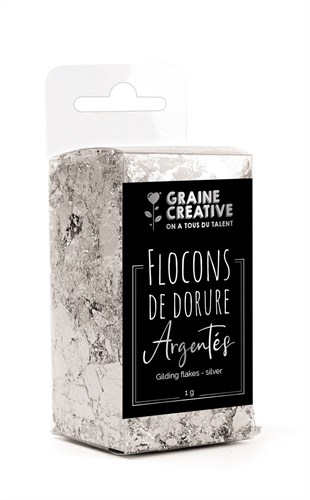 Graine Creative copos de hoja plateada - material creativo para resina y decoración