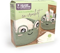 Graine Creative kit ganchillo cestas ranas set DIY niños