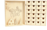 Graine Creative calendario de adviento de madera Navidad 24 cajones figuras 3D