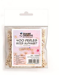Graine Creative cuentas alfabeto madera juguete educativo 400 piezas