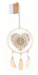 Graine Creative atrapasueños de madera corazón decoración 16x41 cm