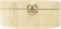 Graine Creative caja de madera ovalada 17x12x7,3 cm caja decorativa