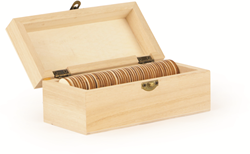 Graine Creative caja de madera con corazones - juguete creativo 15x6x7 cm