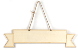 Graine Creative cartel colgante de madera bandera 33x8 cm decoración