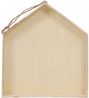 Graine Creative casita colgante de madera decoración 17x19x3 cm multicolor