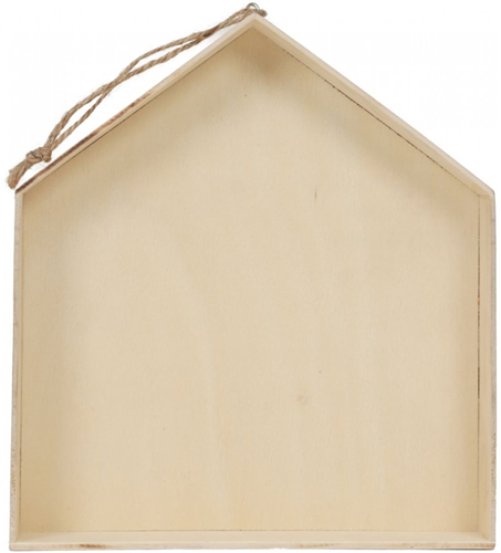 Graine Creative casita colgante de madera decoración 17x19x3 cm multicolor