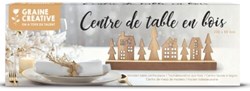 Graine Creative escena de madera casas y árboles de Navidad decoración mesa