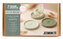 Graine Creative kit DIY Jesmonite posavasos motivo hojas