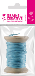 Graine Creative cordón algodón juguete carrete azul claro 5 metros creativo