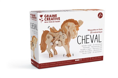 Graine Creative caballo mecánico de madera set 3D - juguete educativo