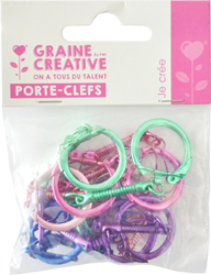 Graine Creative anillas llavero metálicas 2,5 cm colores surtidos 10 unidades llavero