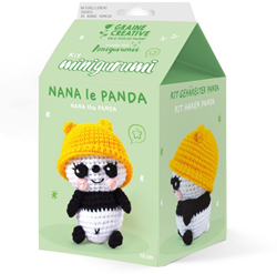 Graine Creative kit de ganchillo amigurumi panda 10 cm set DIY