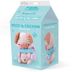 Graine Creative kit amigurumi ganchillo cerdito Poco 10 cm peluche