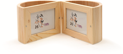 Graine Creative caja de lápices madera plegable 13,5x13,5x9 cm portafotos