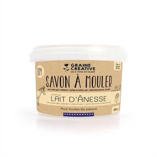 Graine Creative base de jabón 500 gr leche de burra kit DIY jabón