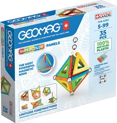 Geomag juguete de construcción magnético Super Color Panels reciclado 35 piezas