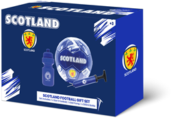 Gioco set de regalo fútbol Escocia talla 5 con botella y bomba