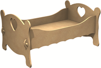 Gomille cama MDF mueble muñecas 23x31x47 cm juguete creativo
