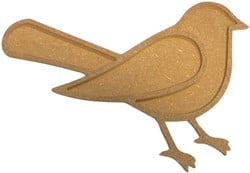 Gomille Gomille MDF Figuur 30x20 cm Vogel met Rand