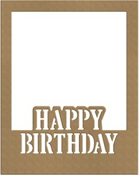 Gomille Gomille MDF Figuur 57x72 cm Photobooth Lijst Polaroid Happy Birthday