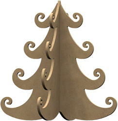 Gomille Árbol de Navidad 3D de MDF 30 cm decoración creativa