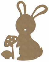 Gomille figura conejo MDF decoración - manualidades y pintura 30 cm