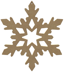 Gomille Gomille MDF Figuur Opengewerkte Sneeuwvlok 26 cm