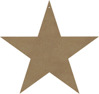 Gomille estrella de MDF decoración creativa 20 cm multicolor