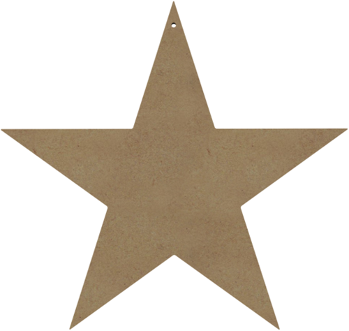 Gomille estrella de MDF decoración creativa 20 cm multicolor