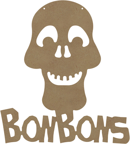 Gomille Colgante Calavera MDF Decoración Halloween Bonbons