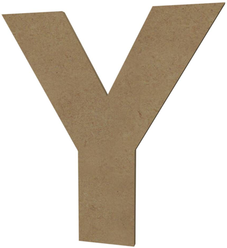 Gomille letra Y de MDF 20 cm base creativa juguete decoración