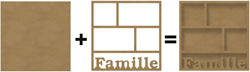 Gomille Gomille MDF Kader Familie 30x30 cm