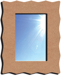 Gomille espejo MDF manualidades 23x18 cm decorar creativo