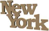 Gomille decoración MDF New York 35x20x1,6 cm juguete creativo