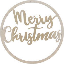 Gomille aro MDF creativo Merry Christmas 38 cm decoración