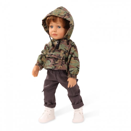 Götz Little Kidz Modepop Paul met Camouflage Outfit 7-delig - 36 cm