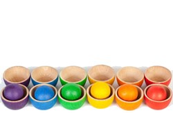 Grapat juguete de madera cuencos & bolas - juego educativo