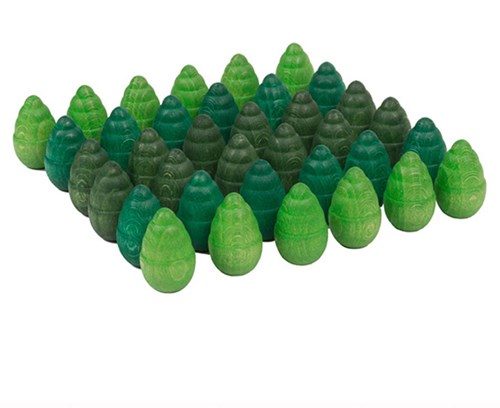 Grapat árboles mandala de madera verde - juguete educativo 36 piezas-2